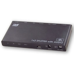 HDMI分配器 1入力2出力 4K60Hz/ダウンスケール対応 外部音声出力付 RS-HDSP2PA-4K