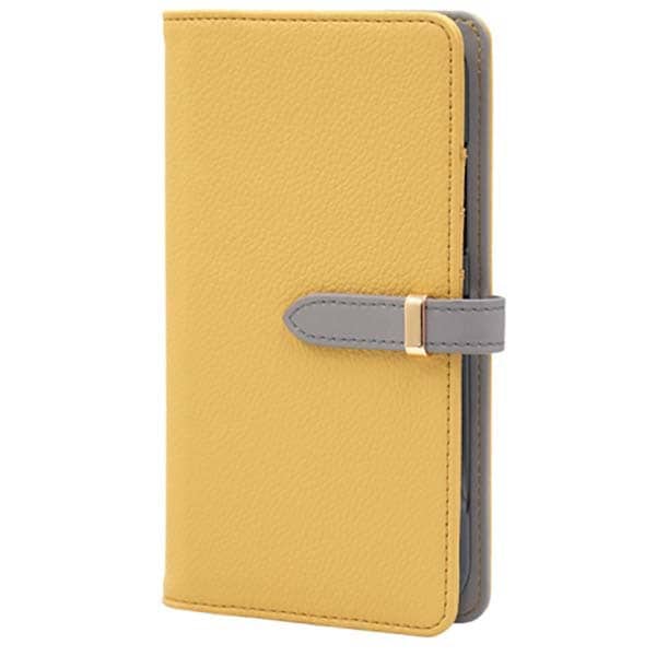 BD-IP12M-05LC [iPhone 12 mini用ケース 手帳型 ベルテッド スマホケース シンプル スタンド機能 エレガンテ Elegante/レモンカード]