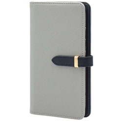 BD-IP12-03GR [iPhone 12/12 Pro用ケース 手帳型 ベルテッド スマホケース シンプル スタンド機能 エレガンテ Elegante/グレー]