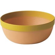 ボウル 13.5cm MUSUBI 山中塗 プラスチック ナチュラルブラウン イエロー 22-459935