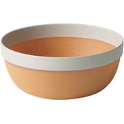 ボウル 13.5cm MUSUBI 山中塗 プラスチック ナチュラルブラウン ホワイト 22-459959