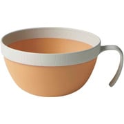 スープカップ 460ml MUSUBI 山中塗 プラスチック ナチュラルブラウン ホワイト 22-460047