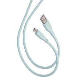 USB A to Type-C 1m シリコン素材 RoHS指令準拠 パールグリーン MPA-ACSS10GN