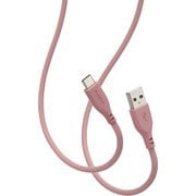 USB A to Type-C 2m シリコン素材 RoHS指令準拠 モーブブラウン MPA-ACSS20BR