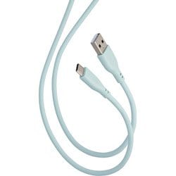 USB A to Type-C 2m シリコン素材 RoHS指令準拠 パールグリーン MPA-ACSS20GN