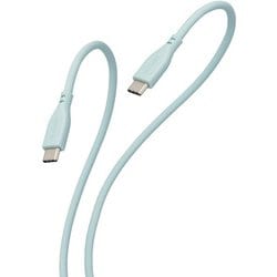 USB Type-C to Type-C 2m PD 60W対応 シリコン素材 パールグリーン MPA-CCSS20GN