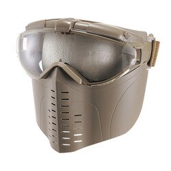 ファン付フルフェイスプロゴーグル コヨーテブラウン [エアソフトガン用品]