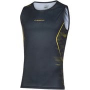 ぺーザータンクM Pacer Tank M P72 999100 ブラック/イエロー Sサイズ [ランニングウェア シャツ メンズ]