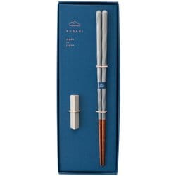 KURABI クラビ 箸 食洗機対応 23cm 箸置き セット 鉄色 ギフトセット 日本製 029542