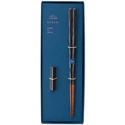 KURABI クラビ 箸 食洗機対応 23cm 箸置き セット 黒ゆず ギフトセット 日本製 029559