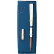 KURABI クラビ 箸 食洗機対応 23cm 箸置き セット 白釉 ギフトセット 日本製 029566