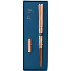 KURABI クラビ 箸 食洗機対応 23cm 箸置き セット 淡桃釉 ギフトセット 日本製 029580