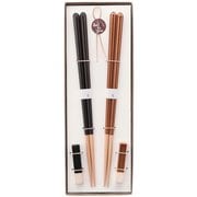 Haze ヘイズ 箸 食洗機対応 18cm 箸置き セット BK × BR ギフトセット 日本製 029269