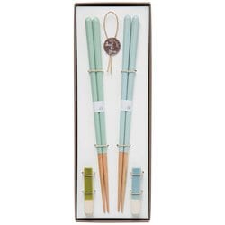 Haze ヘイズ 箸 食洗機対応 18cm 箸置き セット GR × BL ギフトセット 日本製 029481