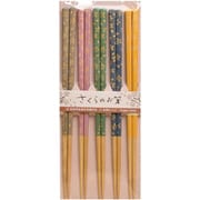箸 5膳入り 23cm 抗菌 さくらのお箸 木製 34392-4