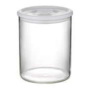 パック＆レンジ 600ml 耐熱ガラス 保存容器 密閉 丸型 ホワイト T723MP-W