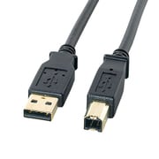 USB2.0ケーブル USB A オス-USB B オス 3m 金メッキコネクタ ブラック KU20-3BKHK2