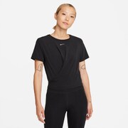 Dri-FIT ワン ラックス ツイスト スタンダードフィット S/Sトップ DD4922 010 ブラック Sサイズ [フィットネス ヨガ シャツ レディース]