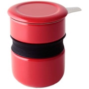 383 [マグカップ 354ml カーヴアジアンスタイル 陶器 レッド]