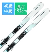 レディーススキー板「エラン SNOW WHITE ACKKJE23 152cm」+プレート「エラン Light Shift」+ビンディング「エラン EL 9.0 GW SHIFT」セット [23-24 モデル 初級・中級]