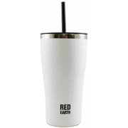 REA-3001 [タンブラー 500ml ストロー付き フタ付き RED EARTH ステンレス ホワイト]