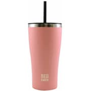REA-3003 [タンブラー 500ml ストロー付き フタ付き RED EARTH ステンレス サーモンピンク]