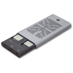 USB3.2 Gen2x2 M.2 SSDケース（クローン機能搭載・NVMe 2台用） RS-ECM2-U32C