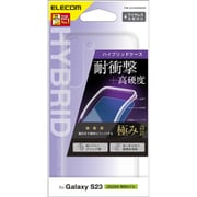 Galaxy S23用 ケース ハイブリッド カバー 衝撃吸収 スリム カメラ周り保護 ストラップホール付 クリア PM-G231HVCKCR