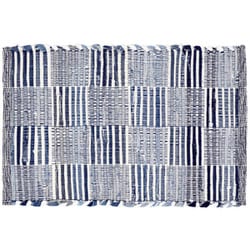 玄関マット 室内用 40×60cm デニムチンディシリーズ ブロックチェック 14220875174