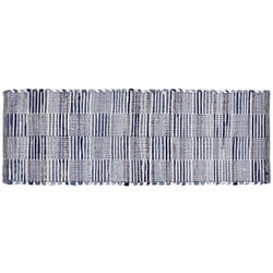 玄関マット 室内用 40×120cm デニムチンディシリーズ ブロックチェック 14220875175