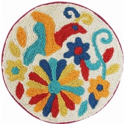 14222873183 [玄関マット 室内用 直径45cm オトミ刺繍]