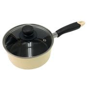 ちびパン ミニ ソースパン IH ガス火 オール熱源対応 カリーノ 片手鍋 16cm ガラス蓋付 クリーム NQ-0105