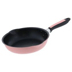 軽わざパン ふっ素樹脂加工 IH ガス火 オール熱源対応 両口 カリーノ フライパン 24cm ピンク NQ-0092