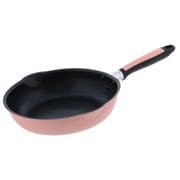 軽わざパン ふっ素樹脂加工 IH ガス火 オール熱源対応 両口 カリーノ フライパン 26cm ピンク NQ-0093
