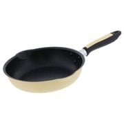 軽わざパン ふっ素樹脂加工 IH ガス火 オール熱源対応 両口 カリーノ フライパン 24cm クリーム NQ-0095
