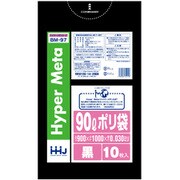 ゴミ袋 90L 100×90cm 厚さ0.03mm 10枚入 黒 BM97メタロセン配合 BM97
