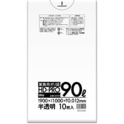 ゴミ袋 90L 100×90cm 厚さ0.012mm 10枚入 半透明 GK99 GK99