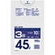 ゴミ袋 45L 80×65cm 厚さ0.023mm 10枚入 半透明 GS45 GS45