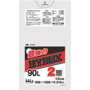 ゴミ袋 90L 100×90cm 厚さ0.016mm 10枚入 半透明 GX93 GX93