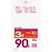 ゴミ袋 90L 100×90cm 厚さ0.023mm 10枚入 半透明 GS95 GS95