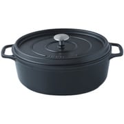 INVICTA キャセロール 27cm オーバル IH対応 両手鍋 ブラック PUV403271