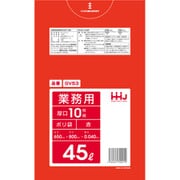 ゴミ袋 45L 80×65cm 厚さ0.04mm 10枚入 赤 GV53 GV53