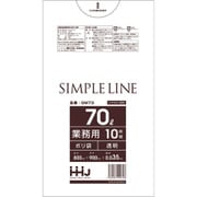 ゴミ袋 70L 90×80cm 厚さ0.035mm 10枚入 透明 GM73 メタロセン配合 GM73