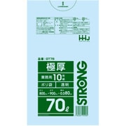 ゴミ袋 70L 90×80cm 厚さ0.08mm 10枚入 透明 GT78 GT78