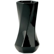 花瓶 モノトーンフラワーベース 陶器 幅7×奥行7×高さ14cm ブラック 005-C-BK