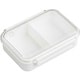 ランチボックス 弁当箱 フィールイージー 保存容器 650ml 抗菌 Ag 消臭 冷凍OK 電子レンジ対応 食洗機対応 2点ロック ホワイト 幅18.1×奥行13.7×高さ5.5cm 日本製 PCL-3S