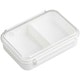 ランチボックス 弁当箱 フィールイージー 保存容器 800ml 抗菌 Ag 消臭 冷凍OK 電子レンジ対応 食洗機対応 2点ロック ホワイト 幅20.1×奥行15×高さ5.5cm 日本製 PCL-5S