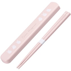 引フタ 箸箱 箸 19.5cm セット Choose Happiness 抗菌 Ag 食洗機対応 ピンク 幅20.6×奥行3×高さ1.4cm 日本製 HS-16