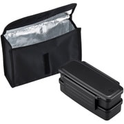BLW-18HE [弁当箱 2段 860ml モノトーンスト 保冷ケース付き レンジ対応]