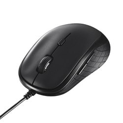 有線マウス USB接続式 BlueLED 5ボタンタイプ 速度切替 ブラック BSMBU310BK